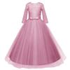 Big Girl Lace Flower Tutu Dress Princess Pageant Birthday Wedding Party Junior Bridesmaid First Communion Dresses for Girls 7-16 Evening Gowns Purplish Pink 11-12 Years #1 Purplish Pink 11-12 Years view 1