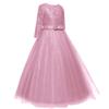 Big Girl Lace Flower Tutu Dress Princess Pageant Birthday Wedding Party Junior Bridesmaid First Communion Dresses for Girls 7-16 Evening Gowns Purplish Pink 11-12 Years #1 Purplish Pink 11-12 Years view 2