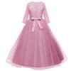 Big Girl Lace Flower Tutu Dress Princess Pageant Birthday Wedding Party Junior Bridesmaid First Communion Dresses for Girls 7-16 Evening Gowns Purplish Pink 11-12 Years #1 Purplish Pink 11-12 Years view 3