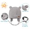 BAVST Baby Toddler Winter Beanie Warm Boys Girls Earflap Hat Infant Knit Caps Cute Bear Soft Cotton Lining for 0-36M (Grey, L(12-36M)) view 2