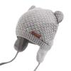 BAVST Baby Toddler Winter Beanie Warm Boys Girls Earflap Hat Infant Knit Caps Cute Bear Soft Cotton Lining for 0-36M (Grey, L(12-36M)) view 4
