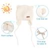 BAVST Baby Toddler Winter Beanie Warm Boys Girls Earflap Hat Infant Knit Caps Cute Bear Soft Cotton Lining for 0-36M (White, M(6-12M)) view 2
