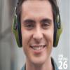 Earmuff hearing protection with low profile passive folding design 26dB NRR and reduces up to 125dB , Army Green view 3