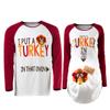 Detigee Women's Thanksgiving Pregnancy Shirt Turkey Costume Maternity Long Sleeves Top (Thanksgiving Women T-Shirt,L) view 1