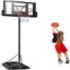 Giantex Portable 10Ft Basketball Hoop Outdoor, Height Adjustable 8.5-10 Ft 39 Inch Backboard Basketball Goal, Suit for Court, Driverway, Garage, Outdoor Indoor Basketball Stand for Kids, Youth, Junior view 1