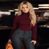 Zengjo Turtleneck Women Long Sleeve Lightweight Base Layer Top(Maroon,XL) view 2