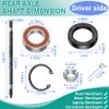 Drive-up Golf Cart Rear Splined Axle for EZGO TXT Electric 1994-2013 Driver Side 20377-G11 view 3