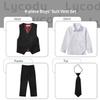 Suits for Kids,Toddler Boys Slim Fit Black Suit Set Dress Outfit Wedding Clothes Size 5 view 2