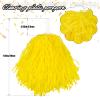 Faxco 12Pack Plastic Pom Poms Cheerleading Pom Poms Sports Dance Cheer Plastic Pom Pom for Rooters,Cheering Squard,Cheering Team (Yellow) view 2