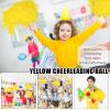 Faxco 12Pack Plastic Pom Poms Cheerleading Pom Poms Sports Dance Cheer Plastic Pom Pom for Rooters,Cheering Squard,Cheering Team (Yellow) view 3