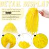 Faxco 12Pack Plastic Pom Poms Cheerleading Pom Poms Sports Dance Cheer Plastic Pom Pom for Rooters,Cheering Squard,Cheering Team (Yellow) view 4