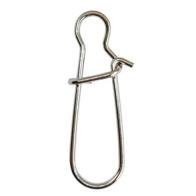 100pcs Fishing Duo-Lock Snap, Hooked Snap Freshwater Saltwater Stainless Solid Wires Quick Change Safe Lock (5#-1.14"/83LB-100PCS)