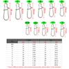 100pcs Fishing Duo-Lock Snap, Hooked Snap Freshwater Saltwater Stainless Solid Wires Quick Change Safe Lock (5#-1.14"/83LB-100PCS) view 2