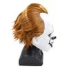 Brown Hair Clown Latex Mask Horror Party Decoration Props Scary Halloween Full Headpiece view 3