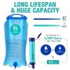 SimPure Gravity Water Filter, Portable Gravity-Fed Water Purifier with 3L Bag, Tree Strap, BPA Free Survival Gear and Equipment for Camping Hiking Emergency Preparedness view 3