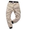 MANLUODANNI Men's Fleece Jogger Pants Sherpa Lined Sweatpants Winter Warm Thick Track Trousers Black-2XL view 3