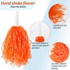 Faxco 12Pack Cheerleading Pom Poms Plastic Pom Poms Sports with Baton Handle Dance Cheer for Rooters Cheering Squard Cheering Team Game Football Basketball Club Stage Performance Celebration (Orange) view 3