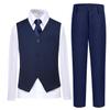 Kids Tuxedo Set 4 Pieces Formal Navy Blue Suits for Kids with Tie for Baby Boy Size 6 view 1