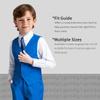 Lycody Suits for Kids Slim Fit Suit Vest Dress Pants White Shirt and Tie Boy Size 4T Tuxedo Royal Blue view 3