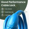 Titanker Bike Lock, Bicycle Lock 4 Feet Cable Lock 1/2 Inch Resettable Bike Locks Combination with Mounting Bracket, Bike Accessories for Bicycle, Electric Scooter, Motorcycle, Blue view 3