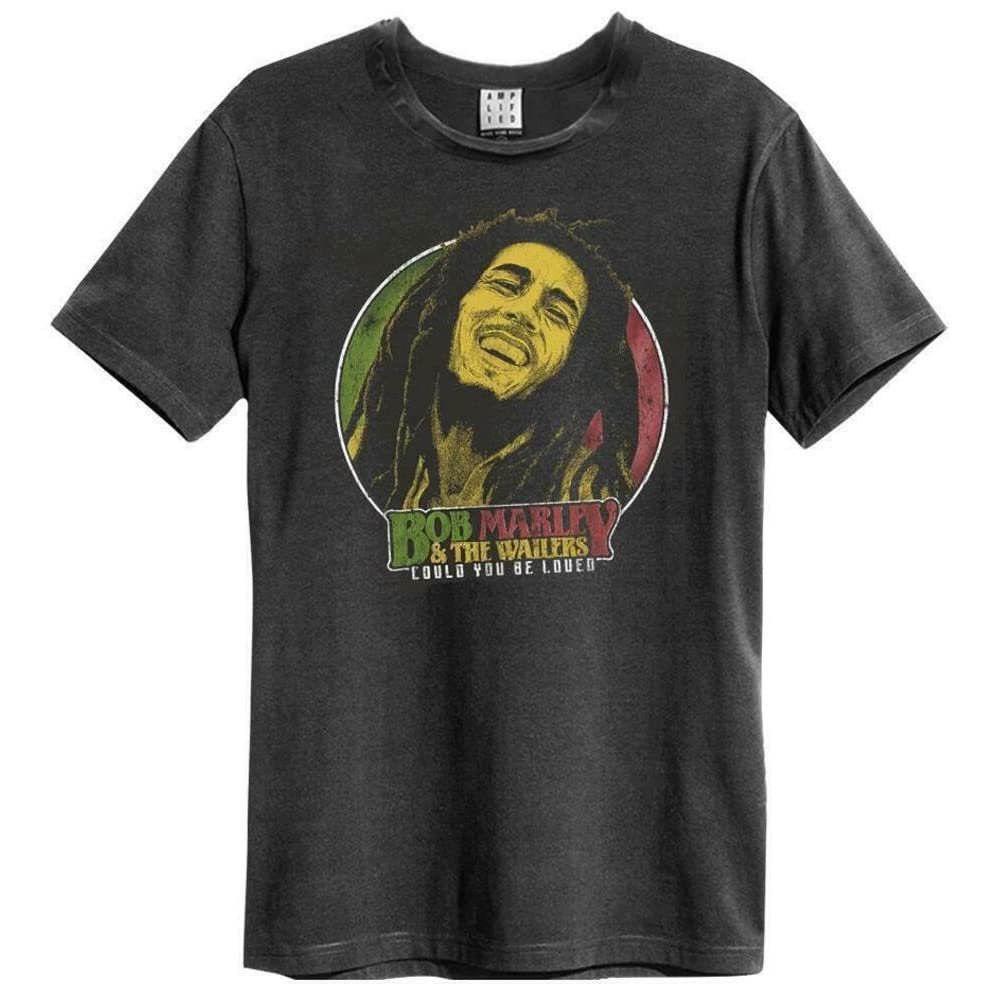 Amplified Mens Will You Be Loved Bob Marley T-Shirt (XL) (Charcoal)