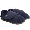 Women's Diabetic Slippers Adjustable and Premium Memory Foam, Extra Wide Comfy Warm Plush Fleece Arthritis Edema Swollen Diabetic House Shoes Machine Washable with Anti Slip Sole (8, Navy Blue) view 1