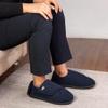 Women's Diabetic Slippers Adjustable and Premium Memory Foam, Extra Wide Comfy Warm Plush Fleece Arthritis Edema Swollen Diabetic House Shoes Machine Washable with Anti Slip Sole (8, Navy Blue) view 2