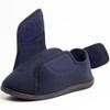 Women's Diabetic Slippers Adjustable and Premium Memory Foam, Extra Wide Comfy Warm Plush Fleece Arthritis Edema Swollen Diabetic House Shoes Machine Washable with Anti Slip Sole (8, Navy Blue) view 4