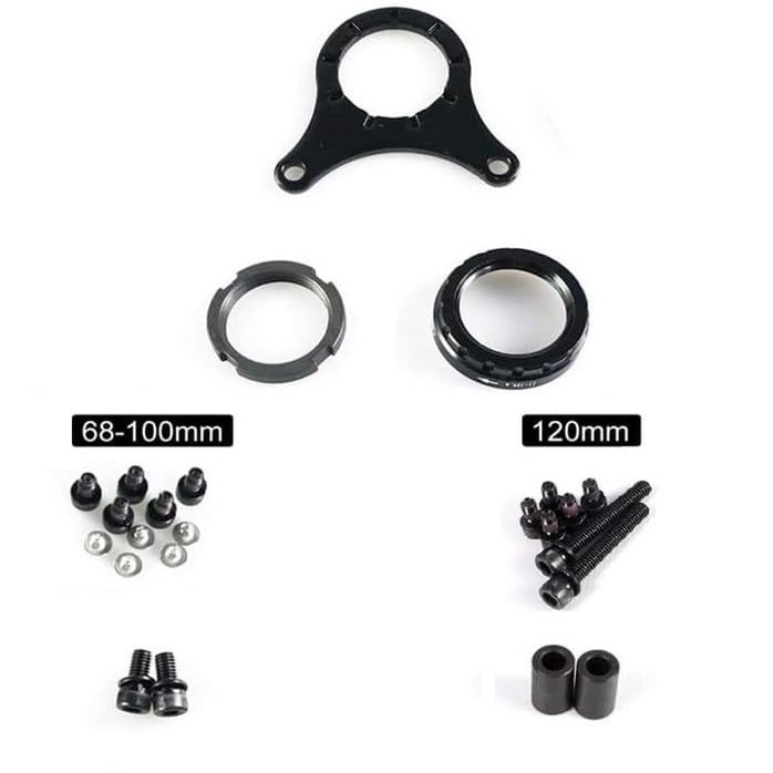 BAFANG BBS BBSHD Mid Motor Assembling Components, Optional 68-100mm/120mm Installation Parts for Replacement