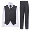 Suits for Boys Size 7 Gray Suit Set with Vest Pants Shirt Black Tie Party Formal Kids Tuxedo view 1
