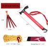 Haploon 12 Pack Tent Stake and Hammer, Camping Accessories Kit Aluminum Tent Mallet Stake Hammer with 7 Inch Metal Tent Pegs, Nylon Guyline Rope 4x13ft with Cord Adjuster and Canvas Storage Bag view 2