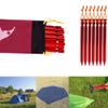 Haploon 12 Pack Tent Stake and Hammer, Camping Accessories Kit Aluminum Tent Mallet Stake Hammer with 7 Inch Metal Tent Pegs, Nylon Guyline Rope 4x13ft with Cord Adjuster and Canvas Storage Bag view 3