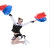 Pangda 12 Pack Cheerleading Pom Poms Sports Dance Cheer Plastic Pom Poms for Sports Team Spirit Cheering(Red and Blue) view 4