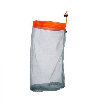 VGEBY Mesh Storage Bag, Ultra-Light Mesh Outdoor Camping Mesh Bag Premium Zipper Travel Storage Organize Bag(Orange)