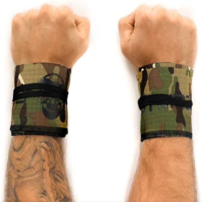 Gymreapers Strength Wrist Wraps for Cross Training, Olympic Lifting, Strength Training, WOD Workouts - Strong Wrist Support for Men and Women - Fits All Wrist Sizes | Men and Women (Camo)