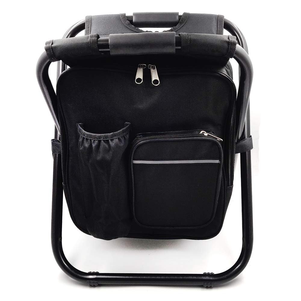 XKMT- Folding Stool Insulated Cooler Bag Backpack Chair Beach Fishing Camping Hiking