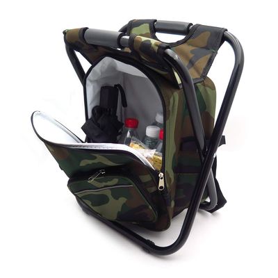 XKMT- Foldable Outdoor Multi-Function Fishing Backpack Beach Chair Stool w/Cooler Bag