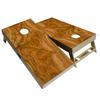 Wood Grain Series - Premium Cornhole Boards w Cupholders and a Handle - Includes 2 Regulation 4' x 2' Cornhole Boards w Premium Birch Plywood and 8 Cornhole Bags (1280) view 1