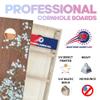 Wood Grain Series - Premium Cornhole Boards w Cupholders and a Handle - Includes 2 Regulation 4' x 2' Cornhole Boards w Premium Birch Plywood and 8 Cornhole Bags (1183) view 2