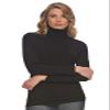Felina Womens Long Sleeve Cotton Modal Turtleneck Top, BLK M view 1