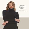 Felina Womens Long Sleeve Cotton Modal Turtleneck Top, BLK M view 4