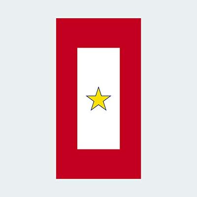 fagraphix Gold Star Service Banner Sticker Self Adhesive Vinyl Decal gave All Family Member Service Flag