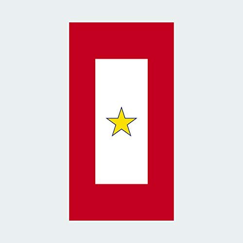 fagraphix Gold Star Service Banner Sticker Self Adhesive Vinyl Decal gave All Family Member Service Flag