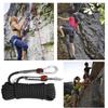 GINEE 10mm Static Rock Climbing Ropes 65FT Outdoor Safety Rope with Carabiner Black Lifeline Rescue Grappling Escape Descender Abseiling Rope Magnet Fishing Rope Arborist Tree Climb view 3