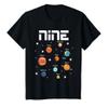 9 Year Old Outer Space Birthday Shirt Solar Planets 9th Gift T-Shirt view 1