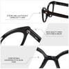 BEISON Womens Cat Eye Mod Fashion Non-Prescription Glasses Frame Clear Lens (Wine red, Clear) view 4