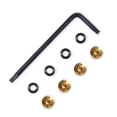 Cool Hand Customized Grips Screws for Beretta 92FS, 92S, M9, 92A1, 96A1, 92 INOX, 4 Stainless Steel Screws, 4 O Rings, T10 Torx Key, Gold, SB92-1-G