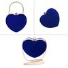 Adela Women Girls Heart Shape Chain Crossbody Bag Evening Party Mini Clutch Purse (Diamante-Blue) view 2