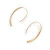Open Hoop Earrings - Upside Down Threader Earrings, Surgical Titanium Steel Hypoallergenic (Gold) view 1