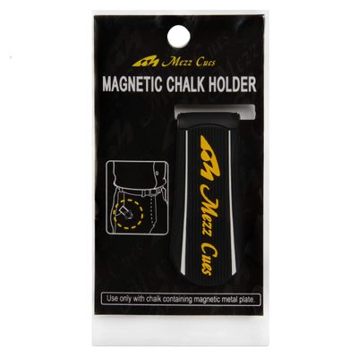 MEZZ Magnetic Pool Billiard Chalk Holder (Black w/Yellow Logo)